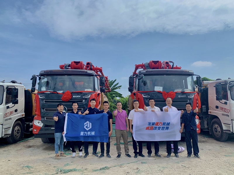 三一重工于香港六宝典资料大全 国六底盘混凝土泵车 车载泵专场批量交付